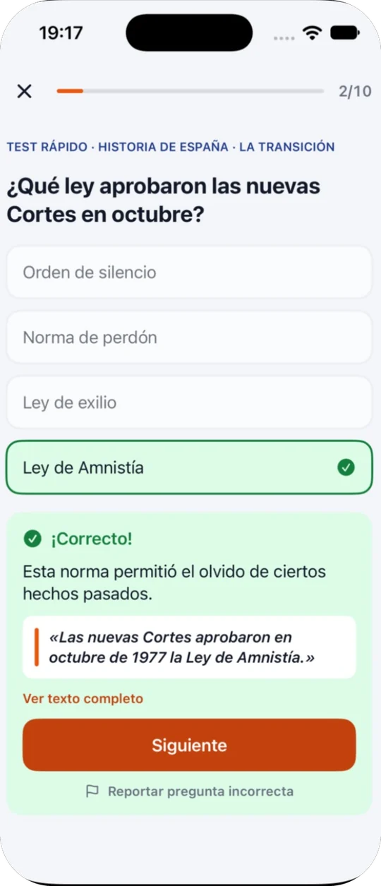 Pregunta acertada con la cita de los apuntes que la respalda